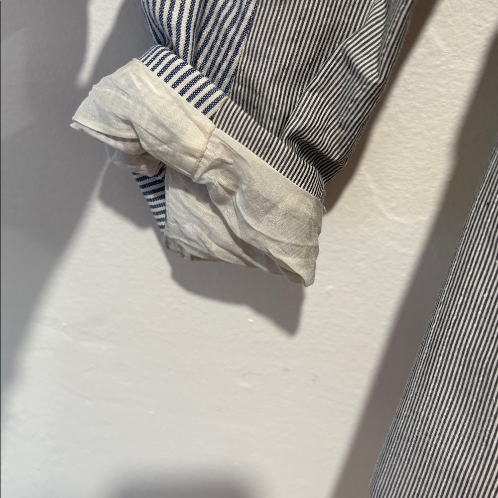 rag & bone Woman’s Pinstripe Blazer - Gray and White - Picture 7 of 11